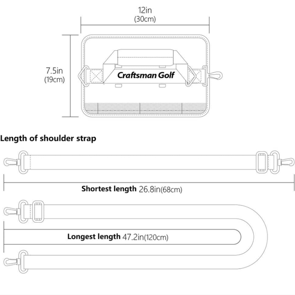 Craftsman Golf Portable Mini Carry Bag Shoulder ... - Picture 4 of 7